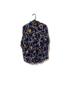 Lauren Ralph Lauren Nautical Print Button Down Shirt Size 2X
